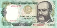 (1979) Банкнота Перу 1979 год 1 000 солей "Мигель Грау"   UNC